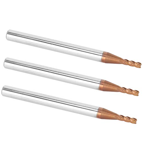 NOENNULL CNC Carbid End Mill 3pcs 2 X 50 X 4t Wolfram -Stahlfräsenschneider, Hochgeschwindigkeitsabschneiden, Ultra -Feinstecherleistung für Metallbearbeitungsmittel von NOENNULL