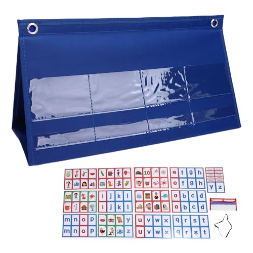 NOENNULL CVC -Wörter Phonics Pocket Chart - Desktop Word Building Kit mit Flash -Karten | Lernwerkzeug für Bildungslern für Vorschule & Kindergarten | Zeltdesign von NOENNULL