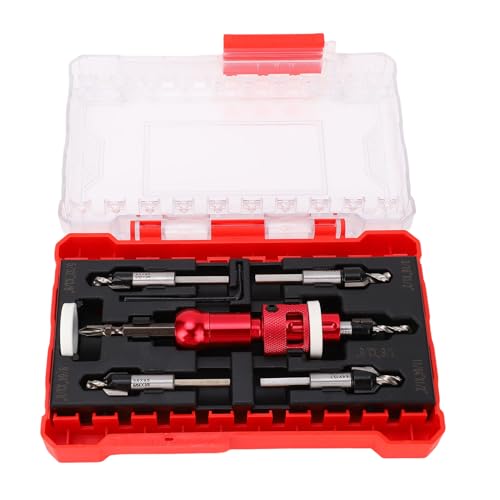 NOENNULL Countersink Bohrer Bit Set Countersink Bohrbohrer mit Tiefenstopp -Countersink -Bohrer für Holzverpalte -Taper -Bohrer für Holzbearbeitung und Möbelherstellung NOENNULL Countersink Bohrer Bit Set Countersink Bohrbohrer mit Tiefenstopp -Countersink -Bohrer für Holzverpalte -Taper -Bohrer für Holzbearbeitung und Möbelherstellung von NOENNULL