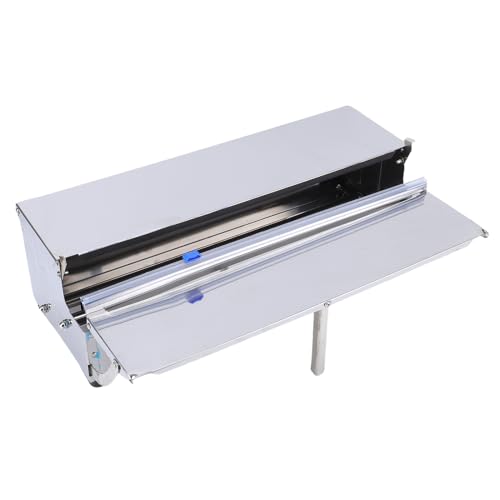 NOENNULL Lebensmittelverpackungspender, 304 Edelstahl Plastik -Wrap -Cutter mit Klingen, Stretch Film Wrapper Machine für Küchen Lebensmittellager, Mahlzeitenzubereitung & Verpackung NOENNULL Lebensmittelverpackungspender, 304 Edelstahl Plastik -Wrap -Cutter mit Klingen, Stretch Film Wrapper Machine für Küchen Lebensmittellager, Mahlzeitenzubereitung & Verpackung von NOENNULL