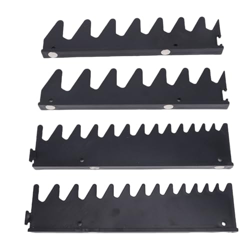 NOENNULL Magnetschlüsselhalter Rail Set, Kunststoff -Werkzeugorganisator für Toolbox, Speichert 20 Schraubenschlüssel Garage Workshop Tool Speicherzubehör Zubehör (Schwarz) von NOENNULL