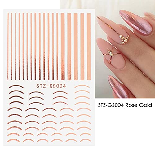 NOENNULL Metallische Nagelaufkleber, DIY -Metallic -Nagelaufkleber, Selbstklebend, DIY -Design mit Sicherem und Nicht Material, Geeignet für Alle Nägel, Ideal für Familie, Freunde und von NOENNULL