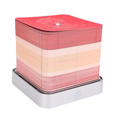 NOENNULL Rose Bouquet 3D Memo Pad mit Leichten 2026 Kalender Papier Schnitzerei Handriss 3D -Kunst Notizblock Skulptur für Desktop - Geburtstag (Rot) von NOENNULL