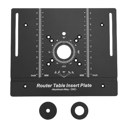 NOENNULL Routertisch -Einsatzplatte, Aluminiumlegier -Router -Einsatzplatte, Router -Flip -Platine mit Klarer Skala, Glattes Schiebenrouter -Flip -Platte für die Holzarbeiten Zum von NOENNULL