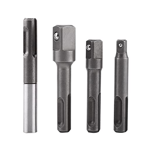 SDS-Plus-Schaft auf 1/4-Zoll-Sechskant-Stecknuss-Adapter, Vierkantbohrer-Verlängerungsanschluss von NOENNULL