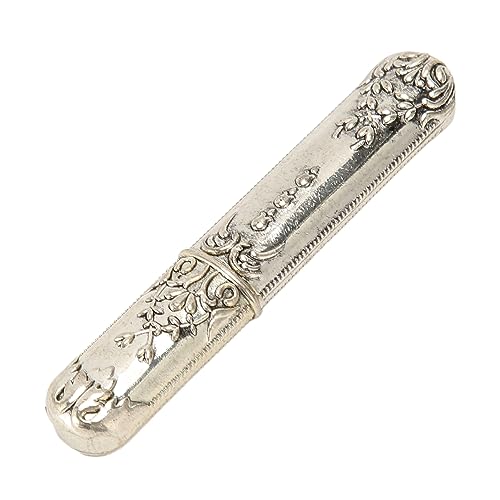 Tragbarer Nadelhalter, Aufbewahrungsbox für Stickerei und Handnähen, Retro-Design, multifunktional, Nadeletui aus Silber (Silber) von NOENNULL