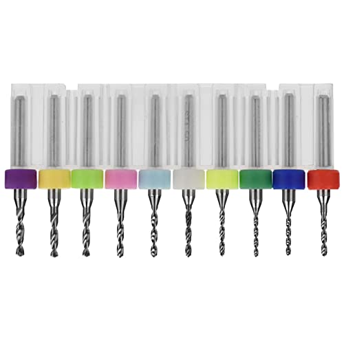 Wolframkarbid-Mikrobohrer-Set für Leiterplatten, 1,1–2,0 mm, 10 Stück Wolframkarbid-Mikrobohrer-Set für Leiterplatten, 1,1–2,0 mm, 10 Stück von NOENNULL