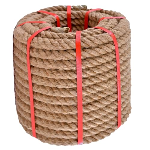 Natürliches Hanfseil, Juteseil, 1,27 cm x 50,3 m, Bastelseile zum Aufhängen, Geländer, Gartenarbeit, Heimdekoration Natürliches Hanfseil, Juteseil, 1,27 cm x 50,3 m, Bastelseile zum Aufhängen, Geländer, Gartenarbeit, Heimdekoration von NOFORGET