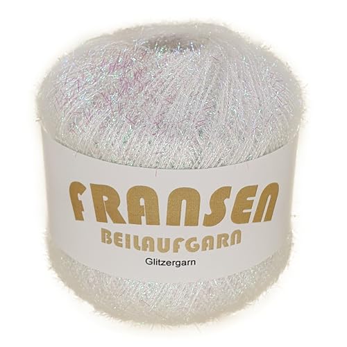 Fransen Beilaufgarn auf 25 Gramm Knäuel Farbe Weiß-Irisé von NOGA EFFEKTGARN GmbH