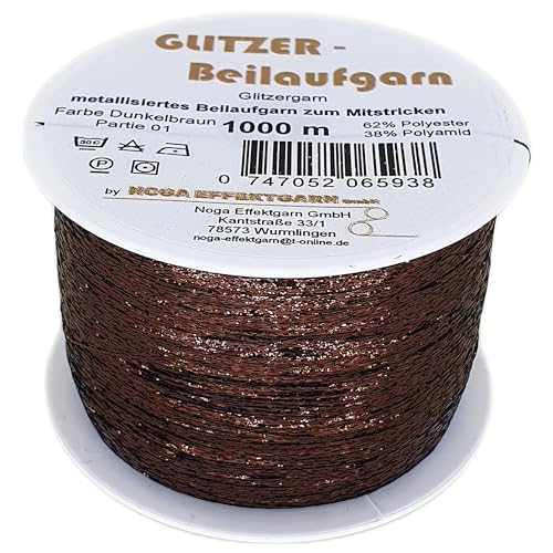 NOGA EFFEKTGARN GmbH - Metallisiertes Beilaufgarn auf 1000 Meter Spulen - Farbe Dunkelbraun NOGA EFFEKTGARN GmbH - Metallisiertes Beilaufgarn auf 1000 Meter Spulen - Farbe Dunkelbraun von NOGA EFFEKTGARN GmbH