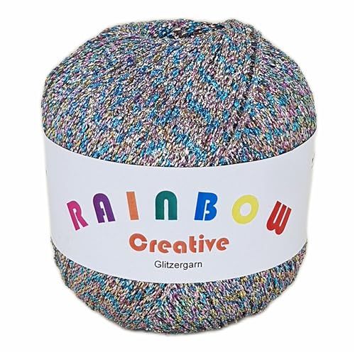 NOGA EFFEKTGARN GmbH Rainbow Creative auf 25 Gramm Knäuel - Multicolor Glitzer-Bändchengarn, 62% Polyester, 38% Polyamid, 135 Meter Lauflänge, 3 mm Nadelstärke, Garn NOGA EFFEKTGARN GmbH Rainbow Creative auf 25 Gramm Knäuel - Multicolor Glitzer-Bändchengarn, 62% Polyester, 38% Polyamid, 135 Meter Lauflänge, 3 mm Nadelstärke, Garn von NOGA EFFEKTGARN GmbH