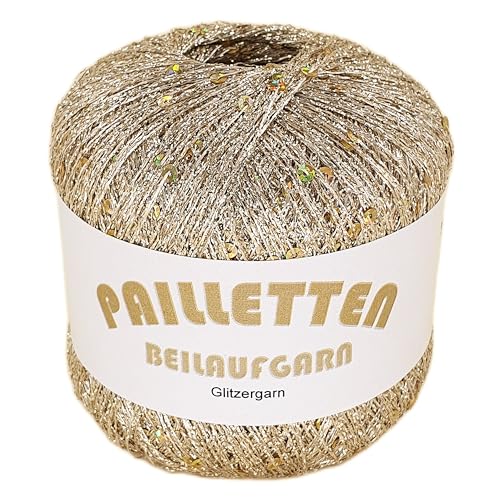 Pailletten Beilaufgarn auf 25 Gramm Knäuel Farbe Gold mit Pailletten in Gold Pailletten Beilaufgarn auf 25 Gramm Knäuel Farbe Gold mit Pailletten in Gold von NOGA EFFEKTGARN GmbH