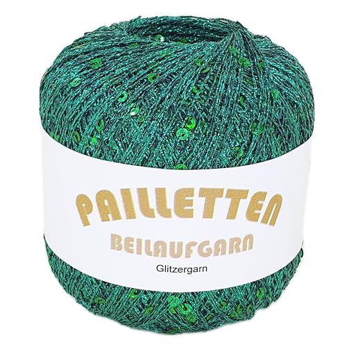 Pailletten Beilaufgarn auf 25 Gramm Knäuel Farbe Grün mit Pailletten in Grün Pailletten Beilaufgarn auf 25 Gramm Knäuel Farbe Grün mit Pailletten in Grün von NOGA EFFEKTGARN GmbH