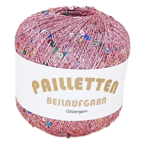 Pailletten Beilaufgarn auf 25 Gramm Knäuel Farbe Rosé mit Pailletten in Multicolor Pailletten Beilaufgarn auf 25 Gramm Knäuel Farbe Rosé mit Pailletten in Multicolor von NOGA EFFEKTGARN GmbH