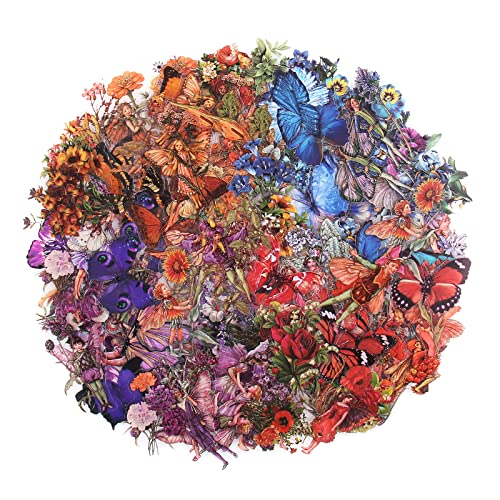 NOGAMOGA Transparente Blumenfeen-Aufkleber, Vintage Feen-Aufkleber Schmetterling Sticker für Scrapbooking, Ephemera für Junk Journals - 160 Stück (Sommerfee) von NOGAMOGA