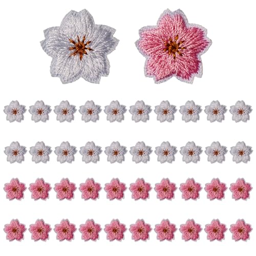 NOIAFZY 40 bestickte Pflaumenblüten-Applikationen für selbstgemachte Kleidungsreparatur, Dekoration und Verzierung auf Jacken, Rucksäcken, Jeans und T-Shirts NOIAFZY 40 bestickte Pflaumenblüten-Applikationen für selbstgemachte Kleidungsreparatur, Dekoration und Verzierung auf Jacken, Rucksäcken, Jeans und T-Shirts von NOIAFZY