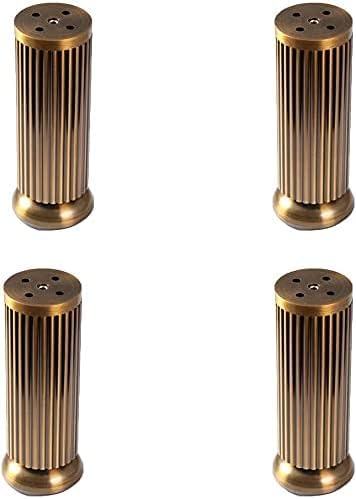 NOKTAI Möbelbeine Sofabeine Möbelfüße aus Zinklegierung, verstellbare Möbelbeine aus Metall, Tischbeine aus gelber Bronze, mit selbstschneidenden Schrauben, verschlimmernde Schrankfüße, 4 NOKTAI Möbelbeine Sofabeine Möbelfüße aus Zinklegierung, verstellbare Möbelbeine aus Metall, Tischbeine aus gelber Bronze, mit selbstschneidenden Schrauben, verschlimmernde Schrankfüße, 4 von NOKTAI
