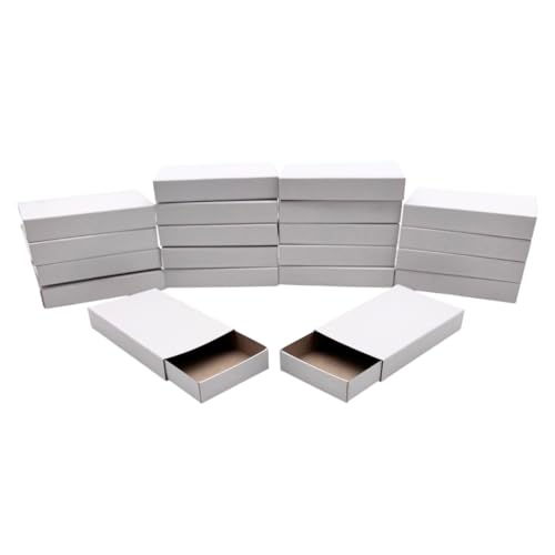 NOLA Streichholzschachteln Blanko zum Basteln und Bemalen für Kinder - 10, 50, 100 Stück - 11 x 6,5 x 2 cm, weiß - Perfekt für Kindergeburtstage und Partys (20) von NOLA