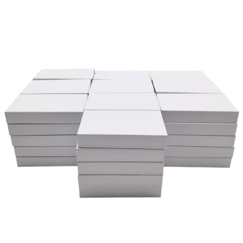 NOLA Streichholzschachteln Blanko zum Basteln und Bemalen für Kinder - 10, 50, 100 Stück - 11 x 6,5 x 2 cm, weiß - Perfekt für Kindergeburtstage und Partys (50) von NOLA