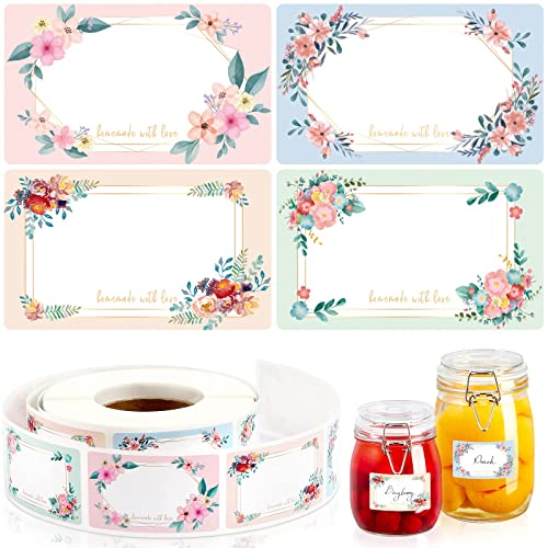Etiketten Selbstklebend 500 Stück, Marmeladengläser Etiketten Beschreibbarer Aufkleber,Aufkleber Mit Blumensiegel Zur Etikettierung Von Kühlschränken, Geschenktüten, Gewürzdosen Und Mehr Etiketten Selbstklebend 500 Stück, Marmeladengläser Etiketten Beschreibbarer Aufkleber,Aufkleber Mit Blumensiegel Zur Etikettierung Von Kühlschränken, Geschenktüten, Gewürzdosen Und Mehr von NOLACE