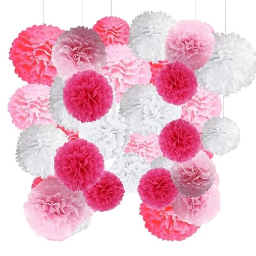 Hochzeitsdekorationen Pompoms 12 er Rose Seidenpapier Pompons Papier Girlande Runde Papier Blume Tissue Paper Papierblumen für Geburtstag Brautdusche Verlobungsfeier Silvester Happy New Year Deko Hochzeitsdekorationen Pompoms 12 er Rose Seidenpapier Pompons Papier Girlande Runde Papier Blume Tissue Paper Papierblumen für Geburtstag Brautdusche Verlobungsfeier Silvester Happy New Year Deko von NOLACE