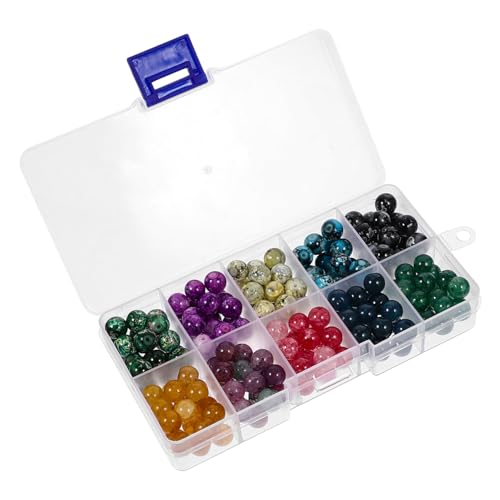 NOLITOY 1 Karton Farben Glasperlen Rund Große Spacer Beads für Schmuckherstellung DIY Basteln Armbänder Anhänger Zubehör NOLITOY 1 Karton Farben Glasperlen Rund Große Spacer Beads für Schmuckherstellung DIY Basteln Armbänder Anhänger Zubehör von NOLITOY