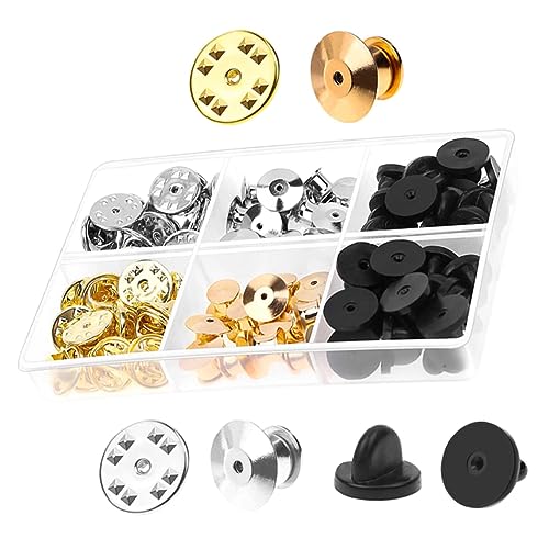 NOLITOY 1 Karton Teiliges Metall Pin Back Verschlüsse Flach Rund Sicherer Verschluss für Anstecknadeln Broschen Namensschilder und DIY Schmuckherstellung Kompatibel mit Lapel Pins und NOLITOY 1 Karton Teiliges Metall Pin Back Verschlüsse Flach Rund Sicherer Verschluss für Anstecknadeln Broschen Namensschilder und DIY Schmuckherstellung Kompatibel mit Lapel Pins und von NOLITOY