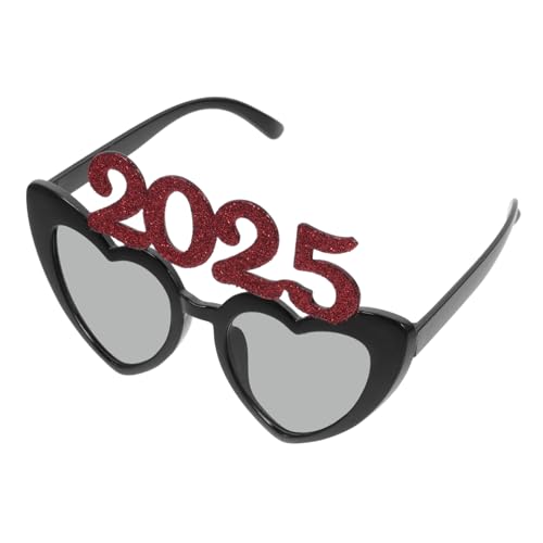 NOLITOY 1 Paar herz brille Partydekoration partybrille Herzform Brille Neue Jahr Feier Brille herzförmige brille frohes neues jahr brille Blau gläser Neujahrsbrille Neujahrsvorräte Abs rot von NOLITOY