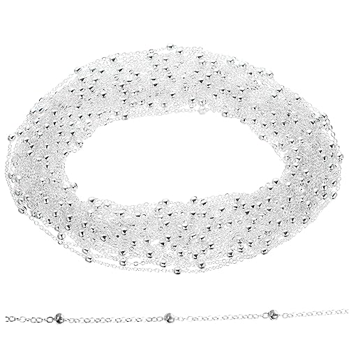 NOLITOY 1 Rolle DIY Kettenmaterial für Schmuckherstellung Silberne Gliederkette für Haarschmuck und Kreative Bastelprojekte von NOLITOY