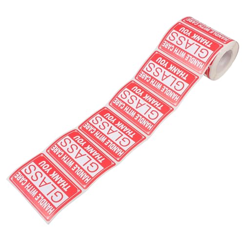 NOLITOY 1 Rolle Fragile Versandaufkleber Selbstklebende Etiketten für Zerbrechliche Produkte pro Rolle für Verpackungen und Versand von Empfindlichen Artikeln von NOLITOY