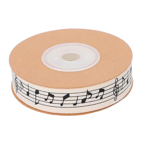 NOLITOY 1 Rolle Musik Baumwollband Vielseitiges und Verpackungsband für DIY Projekte Bastelarbeiten Blumenverpackungen und Partys Wiederverwendbar und Langlebig von NOLITOY