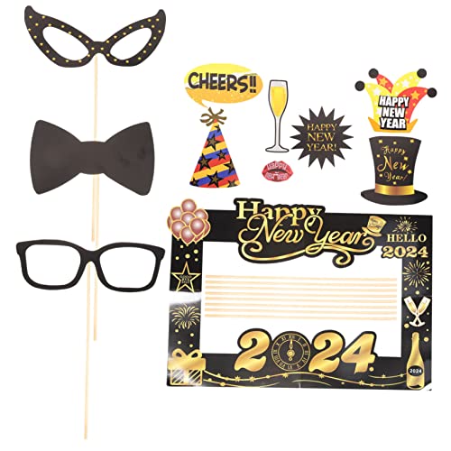 NOLITOY 1 Satz 2024 Neujahrsbrille Requisiten Jahr Lasst Uns Glücklich Fotokabine Silvester-party-requisite Neujahrsfoto Silvester Foto Requisiten Silvester-fotoautomat Papier NOLITOY 1 Satz 2024 Neujahrsbrille Requisiten Jahr Lasst Uns Glücklich Fotokabine Silvester-party-requisite Neujahrsfoto Silvester Foto Requisiten Silvester-fotoautomat Papier von NOLITOY