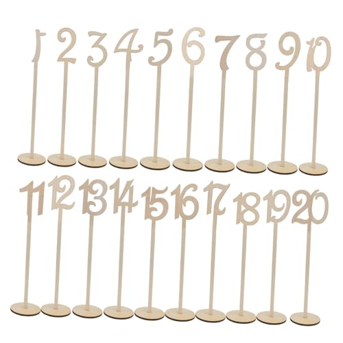NOLITOY 1 Satz Holz Tischnummern für Hochzeit Party Tischkartenhalter zur Dekoration Kreatives Design für Sitzplatzzuweisung für Bankett Empfang Feierlichkeiten von NOLITOY