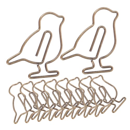 NOLITOY 1 Satz Kreative Büroklammern Form Von Antiken Vögeln Metall Papierclips Für Bürobedarf Dokumentenorganisation Notizen Fotos Und 20 Stück von NOLITOY