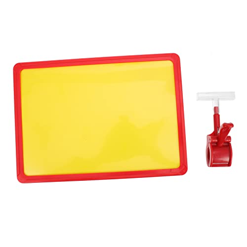 NOLITOY 1 Satz Preisetikettenhalter mit Clip Doppelseitiges Preisschild Display Board für Supermärkte für Werbung aus Material Einfach und Praktisch zu Verwenden von NOLITOY