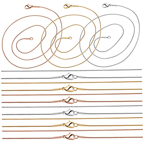 NOLITOY 1 Satz Teiliges Snake Chains Mit Karabinerverschlüssen Diy Ketten Für Schmuckherstellung Glänzend Und Langlebig Für Anhänger 12 Stück von NOLITOY