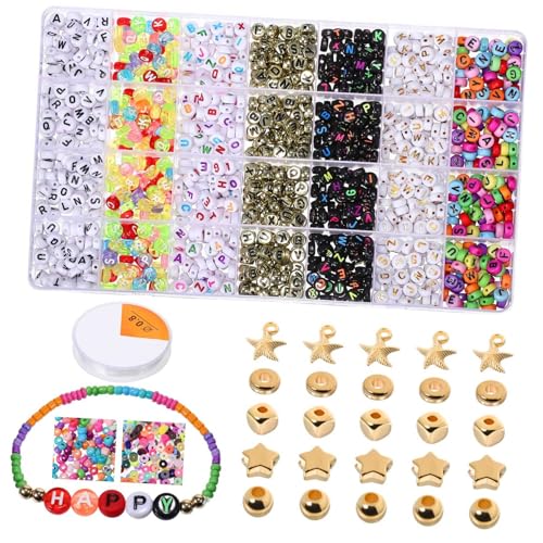 NOLITOY 1 Schachtel Bunte Buchstabenperlen DIY Schmuckperlen Armband Perlen Spacer Perlen für Basteln Handgefertigte Halsketten Telefonanhänger Kreative Schmuckherstellung NOLITOY 1 Schachtel Bunte Buchstabenperlen DIY Schmuckperlen Armband Perlen Spacer Perlen für Basteln Handgefertigte Halsketten Telefonanhänger Kreative Schmuckherstellung von NOLITOY