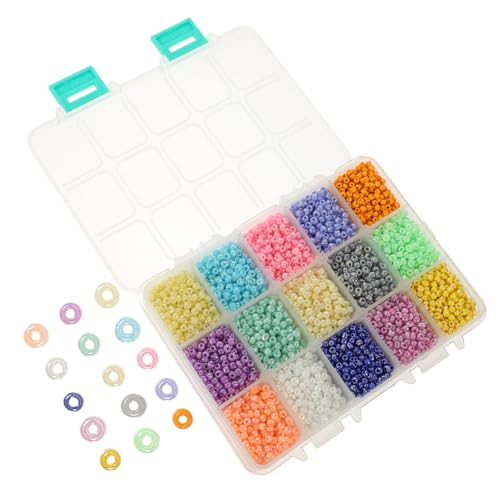 NOLITOY 1 Schachtel Bunte Glasperlen mit Aufbewahrungsbox Handgefertigte Winzige Perlen zum Auffädeln für DIY Schmuckherstellung Armbänder Ketten Bastelperlen für Erwachsene NOLITOY 1 Schachtel Bunte Glasperlen mit Aufbewahrungsbox Handgefertigte Winzige Perlen zum Auffädeln für DIY Schmuckherstellung Armbänder Ketten Bastelperlen für Erwachsene von NOLITOY