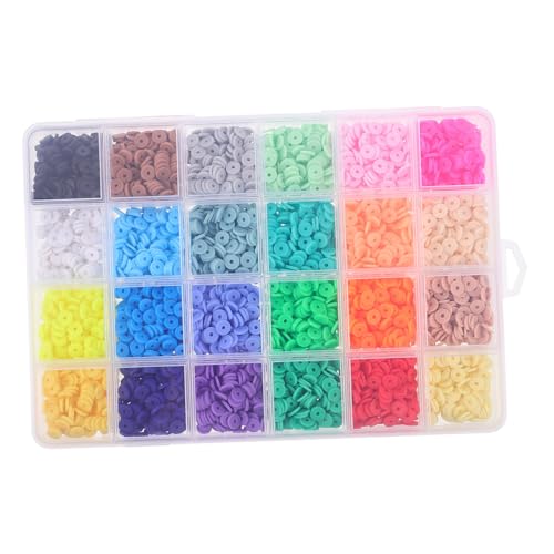 NOLITOY 1 Schachtel Bunte Polymer Clay Perlen mit Fächern Kleine Spacer Beads für DIY Schmuckherstellung Armband Zubehör Inklusive Aufbewahrungsbox für Kreative Handarbeiten NOLITOY 1 Schachtel Bunte Polymer Clay Perlen mit Fächern Kleine Spacer Beads für DIY Schmuckherstellung Armband Zubehör Inklusive Aufbewahrungsbox für Kreative Handarbeiten von NOLITOY