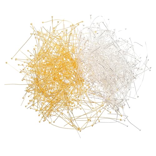 NOLITOY 1 Schachtel Edelstahl Kugelkopf pins DIY Schmuckzubehör Metall Kettelstifte für Ohrringe Basteln Gold Silber Kopfstifte Flexibel Zuschneidbar für Kreative Schmuckherstellung NOLITOY 1 Schachtel Edelstahl Kugelkopf pins DIY Schmuckzubehör Metall Kettelstifte für Ohrringe Basteln Gold Silber Kopfstifte Flexibel Zuschneidbar für Kreative Schmuckherstellung von NOLITOY