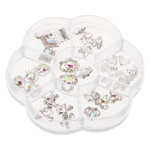 NOLITOY 1 Schachtel Flache Nail Charms aus Premium-legierung mit Funkelnden Herz- Krone Schleifenformen Nagelschmuck für DIY Maniküre Basteln und Romantische Anlässe Wie Valentinstag und NOLITOY 1 Schachtel Flache Nail Charms aus Premium-legierung mit Funkelnden Herz- Krone Schleifenformen Nagelschmuck für DIY Maniküre Basteln und Romantische Anlässe Wie Valentinstag und von NOLITOY