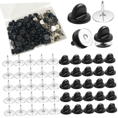 NOLITOY 1 Schachtel PVC Gummi Flache Runde Anstecknadel Ersatzpins Sicherer Halt für Broschen Abzeichen DIY Nähzubehör Multifunktionale Pinhalter für Uniform Krawatte Hut NOLITOY 1 Schachtel PVC Gummi Flache Runde Anstecknadel Ersatzpins Sicherer Halt für Broschen Abzeichen DIY Nähzubehör Multifunktionale Pinhalter für Uniform Krawatte Hut von NOLITOY