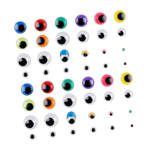 NOLITOY 1 Schachtel Teiliges Selbstklebende Bunte Puppenaugen für DIY Bastelprojekte Kleine Flexible Kunststoffaugen für Stofftiere Plüschtiere Puppen und Kinderhandwerk von NOLITOY
