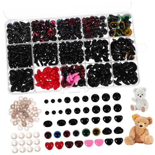 NOLITOY 1 Set Bastelaugen Für Puppen Kuscheltiere Häkelaugen Mit Knöpfen Kuschelaugen Und Nase Kuscheltieraugen Stofftieraugen Farbige Augen Puppenaugen Mit Unterlegscheibe NOLITOY 1 Set Bastelaugen Für Puppen Kuscheltiere Häkelaugen Mit Knöpfen Kuschelaugen Und Nase Kuscheltieraugen Stofftieraugen Farbige Augen Puppenaugen Mit Unterlegscheibe von NOLITOY