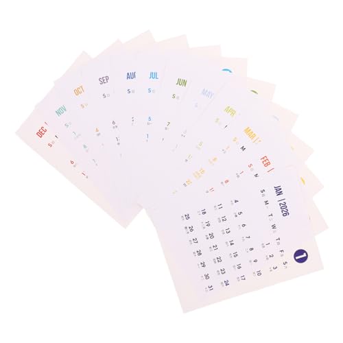 NOLITOY 1 Set Selbstklebender Kalender 2026: Kleiner Wandaufkleber Abziehen Und Aufkleben, Individueller 12-monats-planer, Karte Für Reisen, Büro, Zuhause, Klassenzimmer, Schule NOLITOY 1 Set Selbstklebender Kalender 2026: Kleiner Wandaufkleber Abziehen Und Aufkleben, Individueller 12-monats-planer, Karte Für Reisen, Büro, Zuhause, Klassenzimmer, Schule von NOLITOY