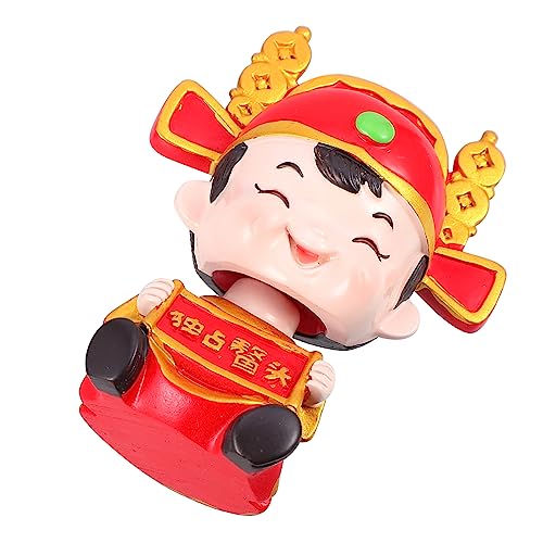 NOLITOY 1 Stück Chinesischer Abschlussfeier Kuchen Dekorationsfigur mit Schwingkopf für Auto und Schreibtisch Hochwertige Harz Dekoration für Zuhause und Büro von NOLITOY