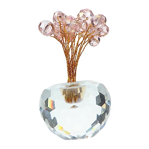 NOLITOY 1 Stück Rosenquarz-Verzierung modern begrüßen Rot künstlich Schreibtisch Dekorationen für Zuhause Tischdekoration Heimdekoration Home Office Decor Bürodekoration Kristall Rosa von NOLITOY