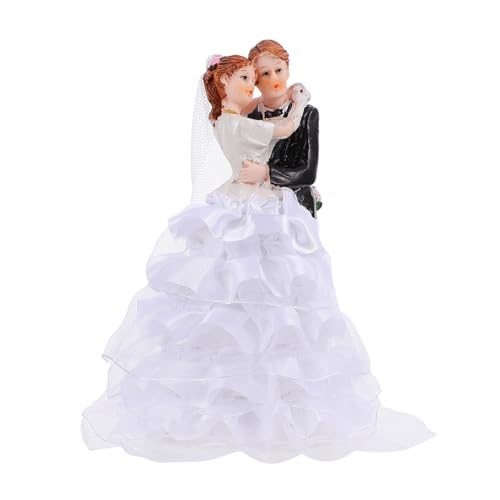NOLITOY 1 Stück Schmuck Für Braut Und Bräutigam Lustig Paarfigur Hochzeitstorte Zur Stütze Heiraten Brautpaar Kuchen Groß Fee Ornament Braut Bräutigam Figuren Schmücken Pastell Harz von NOLITOY