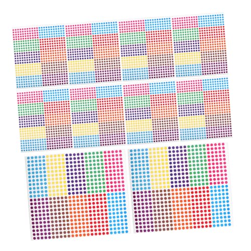 NOLITOY 10 Blatt Farbenfrohe Runde Etiketten Selbstklebende Coding Sticker Haftnotizen für Datei Management Sortierung Farben Dot Sticker NOLITOY 10 Blatt Farbenfrohe Runde Etiketten Selbstklebende Coding Sticker Haftnotizen für Datei Management Sortierung Farben Dot Sticker von NOLITOY