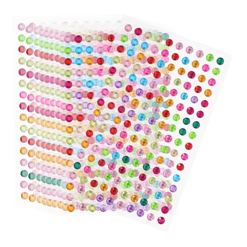 NOLITOY 10 Blatt Selbstklebende Acryl Strasssteine Flach Rückseite Robuste Klebkraft Leichtes Acrylmaterial Vielseitig für Gesichtsschmuck Basteln Kartenherstellung DIY Deko von NOLITOY